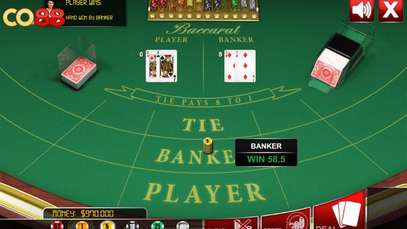 Baccarat CO88 và luật chơi chi tiết