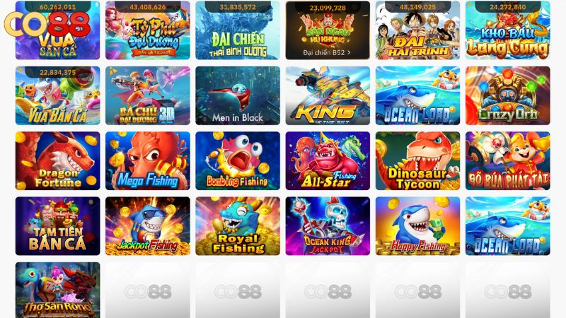 Các tựa game hấp dẫn tại bắn cá CO88